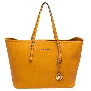 Miachael Kors Yellow Saffiano Tote Bag